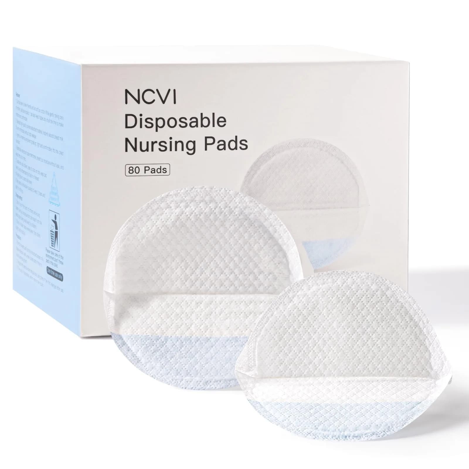 NCVI Super Absorbent Nursing Pads 180 Count | Stay Dry & Leakproof for Moms