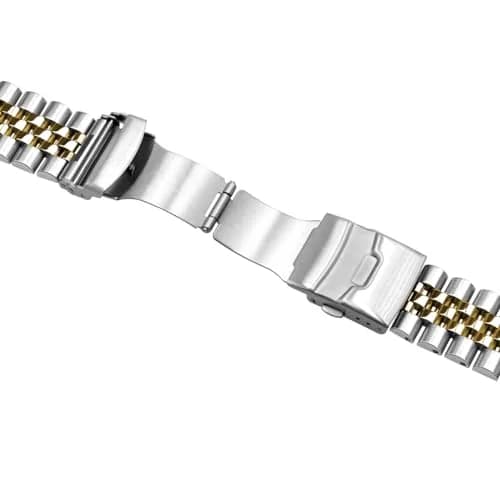 Juntan 22mm Stainless Steel Watch Band Curved Ends Tapered Metal Replacement Bracelet with Deployment Clasp thumbnail 7