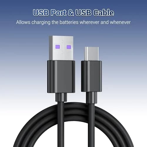 JJC DB-110 LI-92B Battery Charger | Triple Slot USB Charger for Ricoh GR IIIx, Olympus TG-7, 2-Pack thumbnail 3