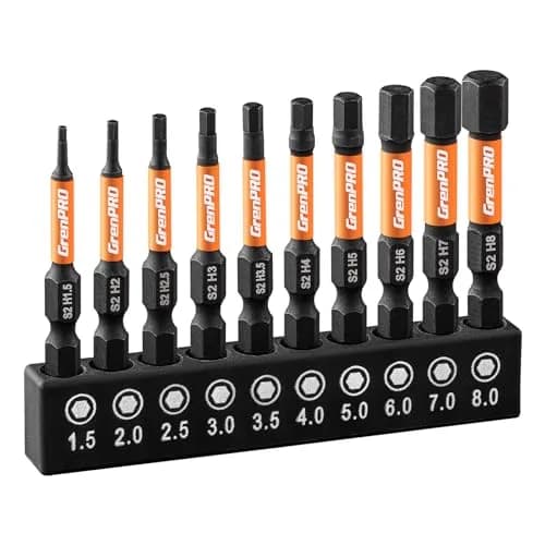 GRENPRO Impact Allen Wrench Drill Bit Set 2” Metric | Heavy Duty Hex Bits for Heavy Impact Use thumbnail 1