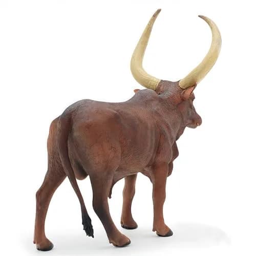 Gemini&Genius Longhorn Cow Farm Animal Figurine | Durable Wild Ox Model for Kids & Collectors thumbnail 6