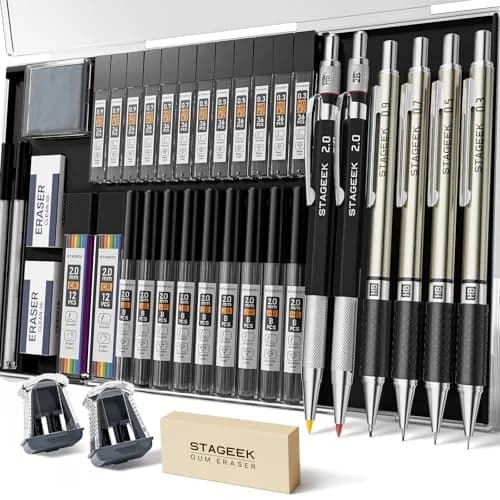STAGEEK Mechanical Pencil Set with Case, 430g (0.95 lb) | 37 Pieces, 5 Models, 492 Leads thumbnail 1