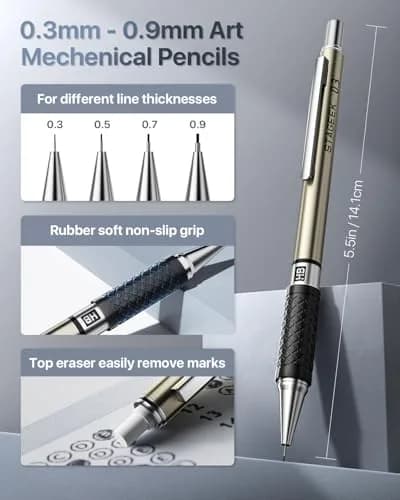 STAGEEK Mechanical Pencil Set with Case, 430g (0.95 lb) | 37 Pieces, 5 Models, 492 Leads thumbnail 4