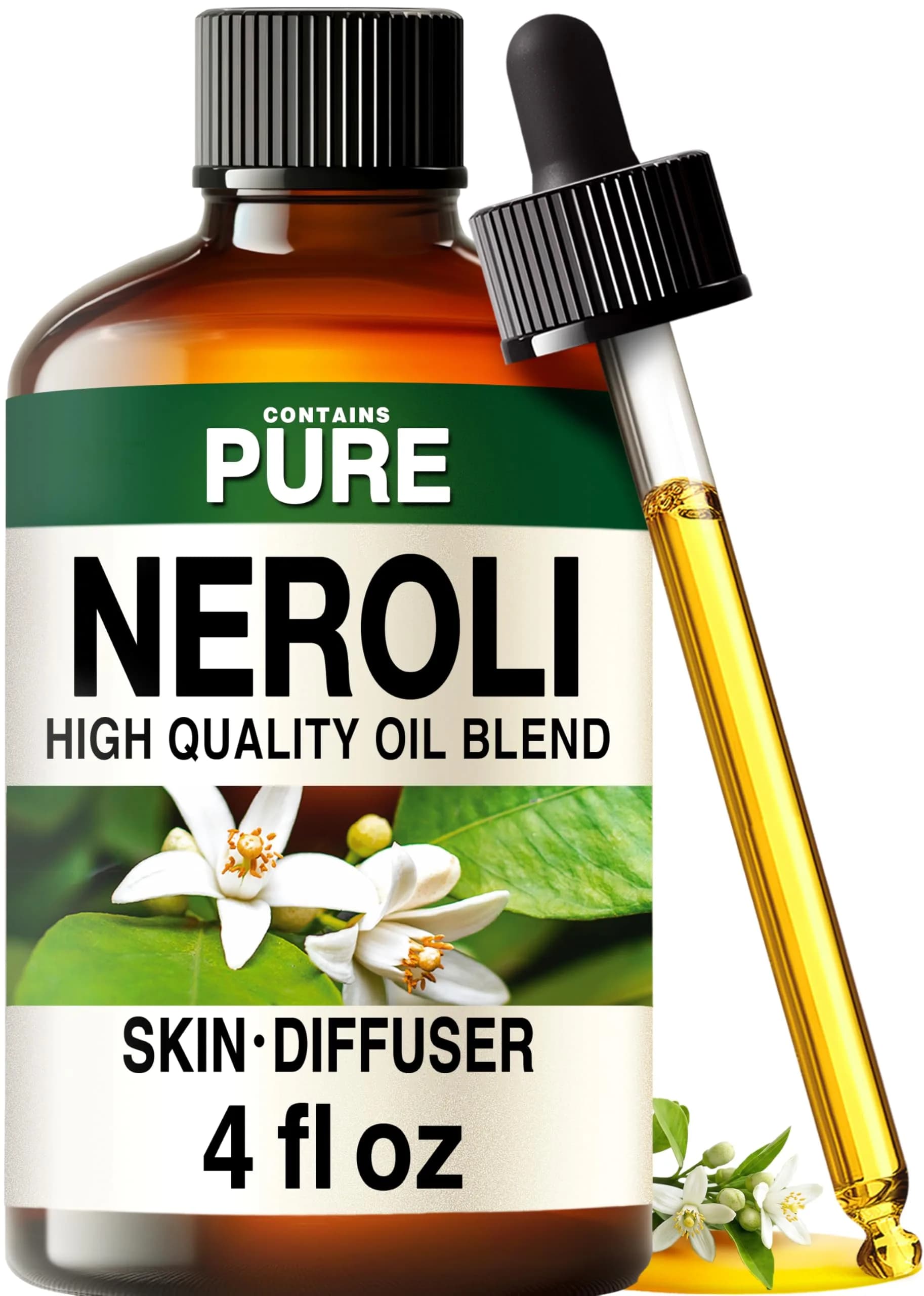 KUKKA essential oils Pure Sweet Orange Oil 10ml (0.34 Fl Oz) | Aromatherapy & Skincare — Neroli / 4 Fl Oz