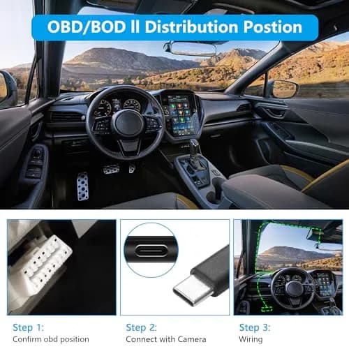 CERRXIAN OBD Power Cable for Dash Camera 3.5M | 24-Hour Surveillance with Low Voltage Protection thumbnail 3