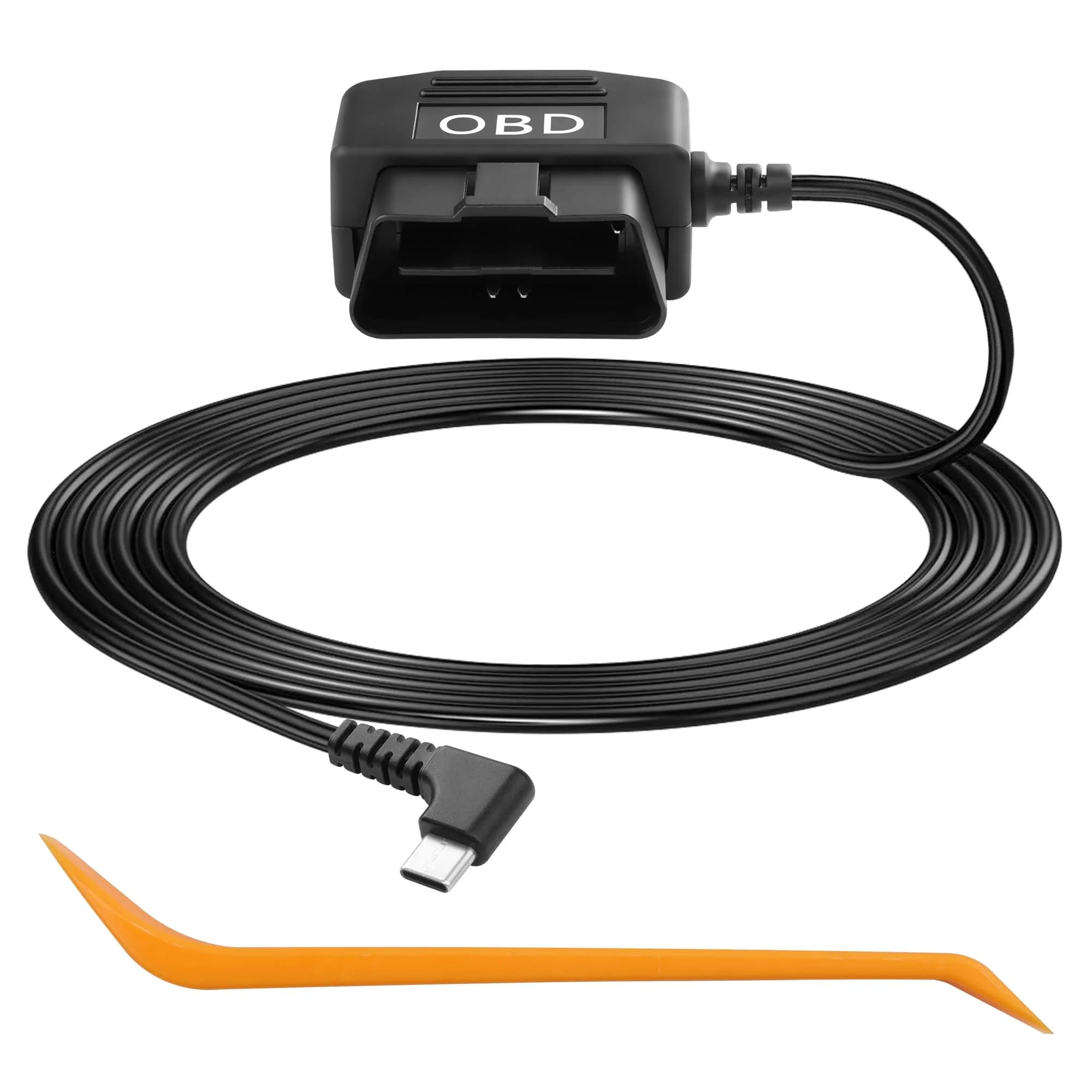 CERRXIAN OBD Power Cable for Dash Camera 13-40V to Type C | 3.5M/11.5FT, Low Voltage Protection - main product image