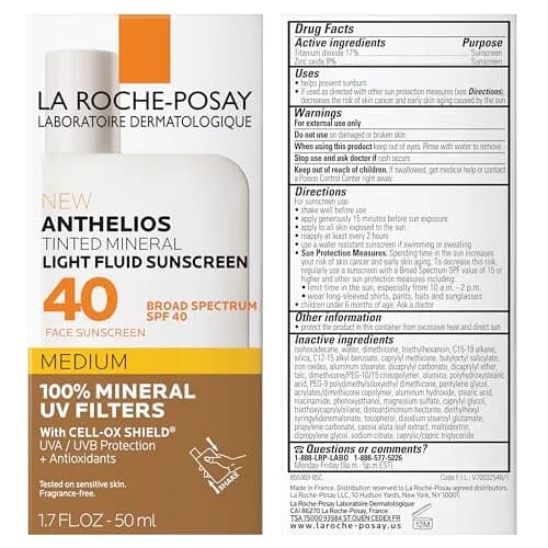 La Roche-Posay Anthelios Tinted Mineral Sunscreen SPF 40 Medium 51ml (1.7 Fl Oz) | Broad Spectrum UVA/UVB Protection thumbnail 7