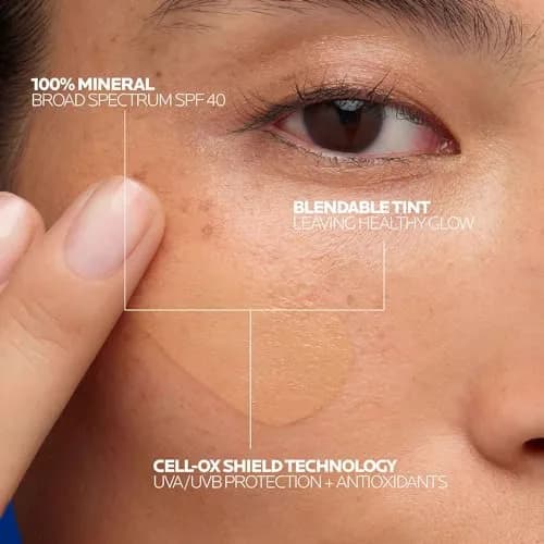 La Roche-Posay Anthelios Tinted Mineral Sunscreen SPF 40 Medium 51ml (1.7 Fl Oz) | Broad Spectrum UVA/UVB Protection thumbnail 2