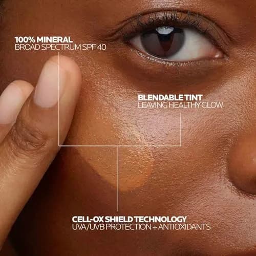 La Roche-Posay Anthelios Tinted Mineral Face Sunscreen SPF 40 Deep | 50ml (1.7 Fl Oz) | Broad Spectrum Protection thumbnail 2