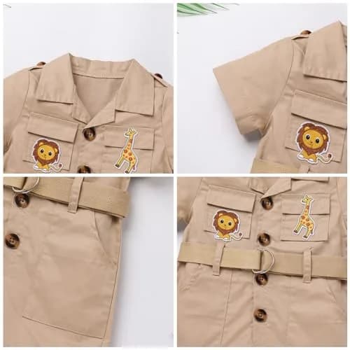 ODASDO Safari Outfit for Baby Girls & Boys 12-18 Months (19" Length) | Jungle Adventure Clothes thumbnail 4