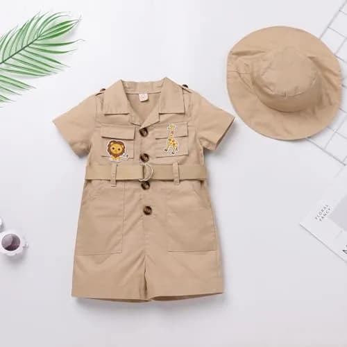 ODASDO Safari Outfit for Baby Girls & Boys 12-18 Months (19" Length) | Jungle Adventure Clothes thumbnail 6
