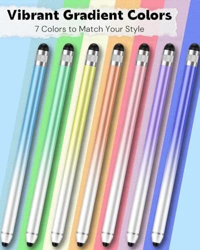 AmberVec Stylus Pen for Touchscreen 4 Pack | Dual-end High Sensitivity Capacitive Stylus for iPhone/iPad/Android/Samsung/Computer/Tablets thumbnail 6