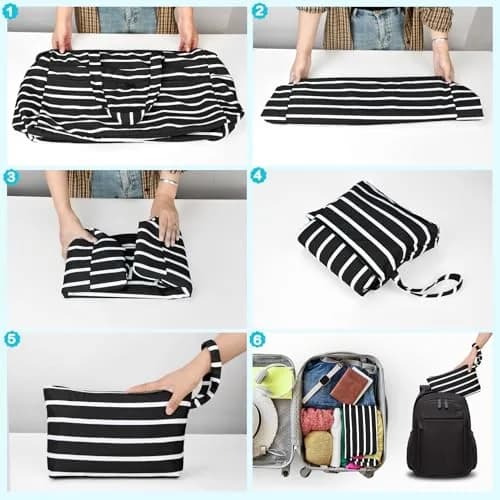 HUANLANG Extra Large Waterproof Beach Bag with Wet Pocket | 50L Capacity, Sandproof & Durable for Family Beach & Travel thumbnail 9