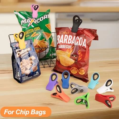 Jetmore 12 Pack Chip Clips Plastic Bag Clips for Food | Strong Spring Grip thumbnail 2
