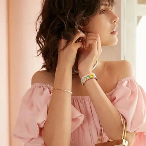 Wepro Floral Silicone Band for Apple Watch 38mm 40mm 41mm 42mm 44mm 45mm 46mm 49mm Women | Embossed Sunflower Design thumbnail 8