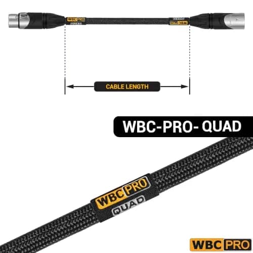 WORLDS BEST CABLES WBC-PRO-QUAD 6 Foot Microphone XLR Cable | Ultra Silent & Flexible, Professional Grade thumbnail 4