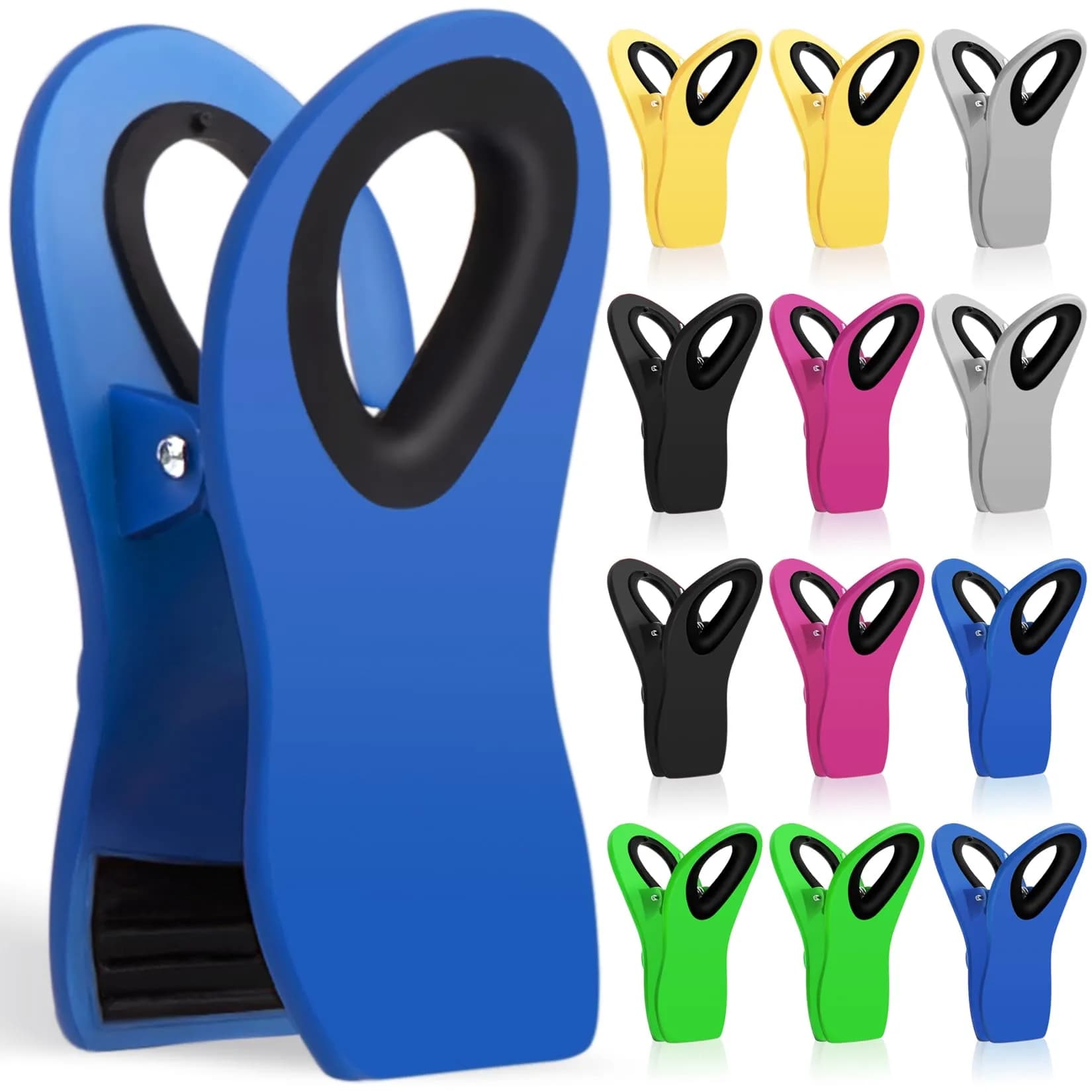 Jetmore 12 Pack Chip Clips Bag Clips with Magnet, Food Storage Clips | Strong Spring Grip — mr-2