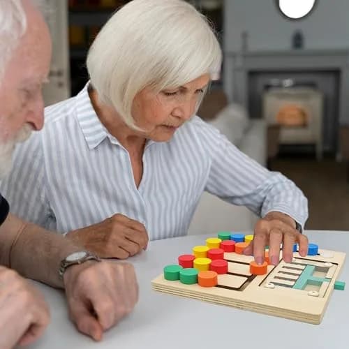 PHIELEY Color Matching Dementia Activities for Seniors | Easy Memory Care Game Toy with Large Tiles thumbnail 6
