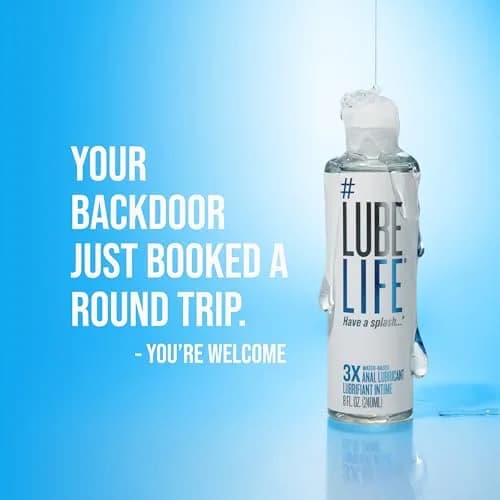 LubeLife 3X Anal Water-Based Lubricant 240ml (8 Fl Oz) | Extra Thick Glide for Anal Play thumbnail 7
