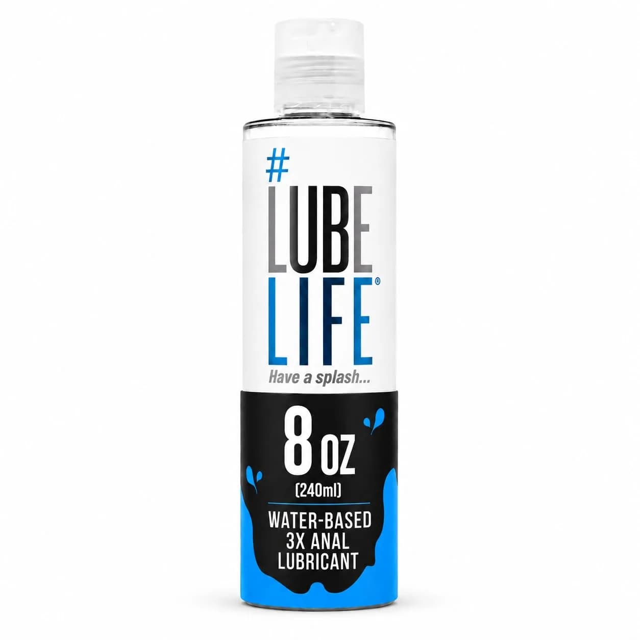 LubeLife 3X Anal Water-Based Lubricant 240ml (8 Fl Oz) | Extra Thick Glide for Anal Play - main product image