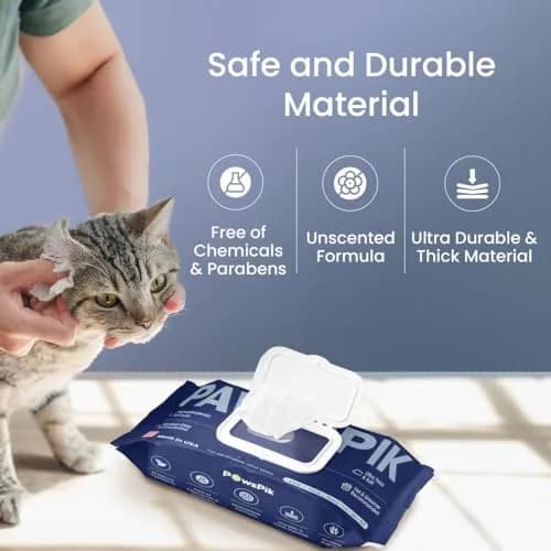PAWSPIK Made in USA Pet Wipes Large 100 Count | Gentle & Hypoallergenic for Sensitive Skin thumbnail 4