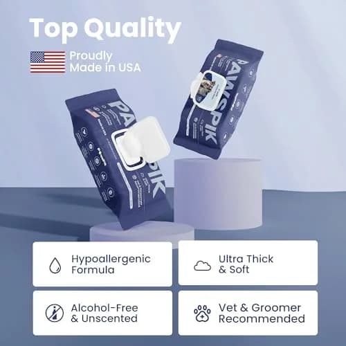 PAWSPIK Made in USA Pet Wipes Large 100 Count | Gentle & Hypoallergenic for Sensitive Skin thumbnail 2