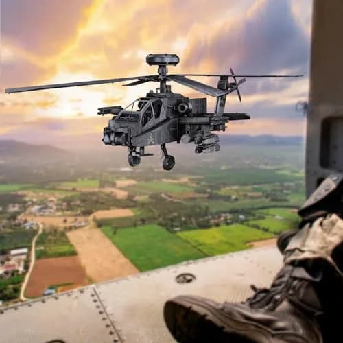 Piececool AH-64 Apache 3D Metal Model Kit 145 Pcs | Educational STEM Building Toy thumbnail 5