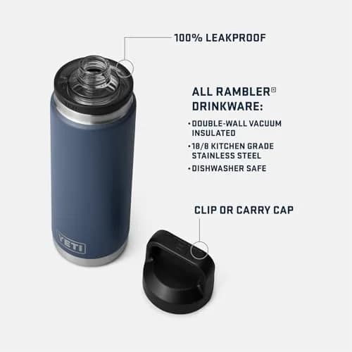 YETI Rambler 26 oz Bottle with Chug Cap, Tropical Pink | 790ml (26 fl oz) Vacuum Insulated Stainless Steel thumbnail 2
