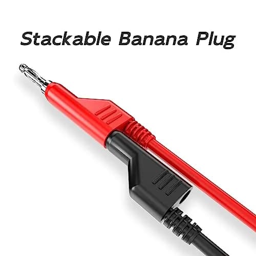 Goupchn 4mm Stackable Banana Plug Silicone Test Leads 8PCS 1m (3.3ft) | 1000V/15A Electrical Testing thumbnail 4