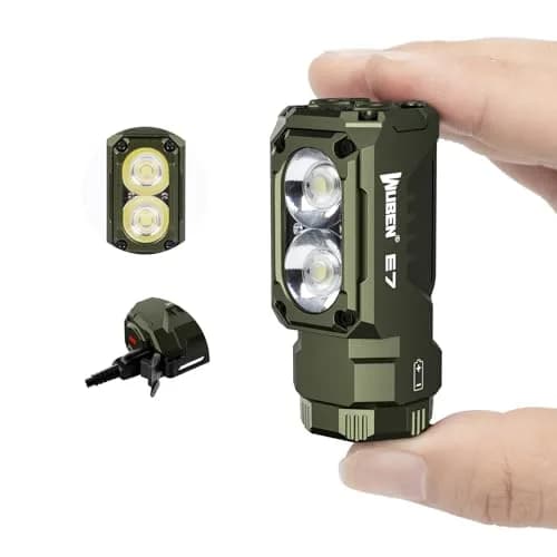 WUBEN E7 1800 Lumen Mini Flashlight with Magnet | Super Bright 6 Modes EDC Flashlight, IP68 Waterproof, Type-C LED thumbnail 1