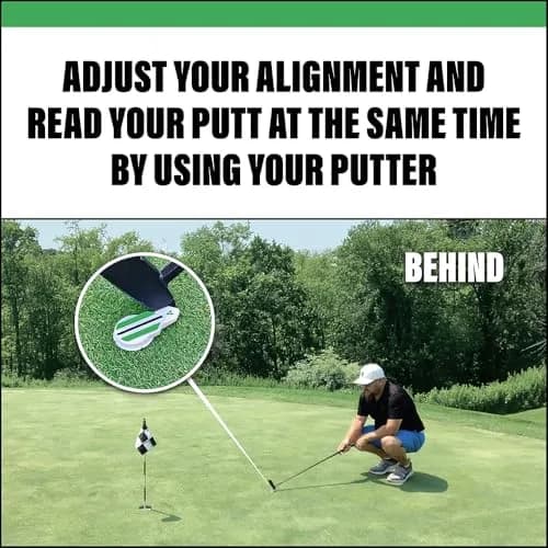 Alignment Ball Mark Green Golf Ball Marker with 360° Rotating Aim Aid | USGA Compliant thumbnail 8