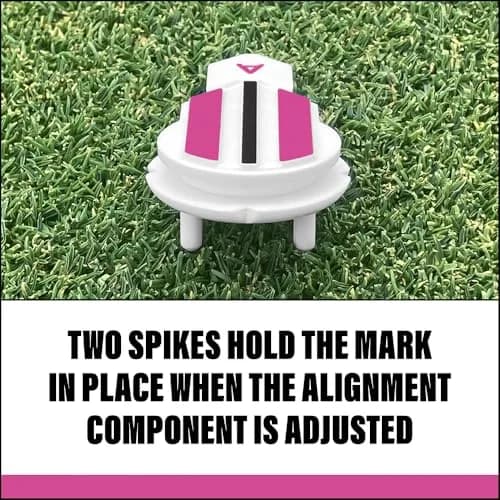Alignment Ball Mark Pink Golf Ball Marker with 360° Rotating Alignment Aid | USGA Compliant thumbnail 5