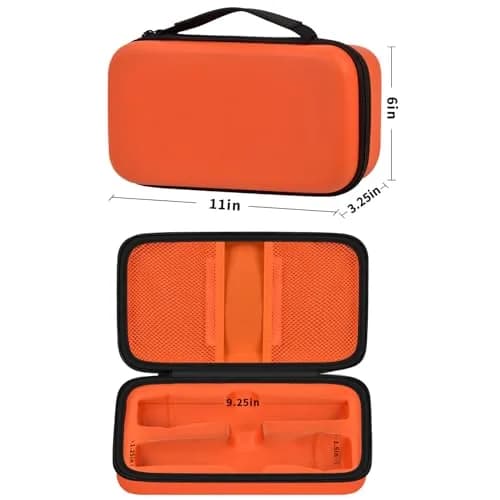Againmore Wireless Microphone Case for JBL PartyBox Mic & Two Mic System | Orange EVA Hard Shell with Handle thumbnail 6