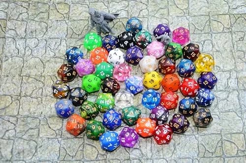SmartDealsPro 50-Pack D20 Dice 22mm (0.86 inches) | Bulk Polyhedral Dice Set for RPGs thumbnail 5