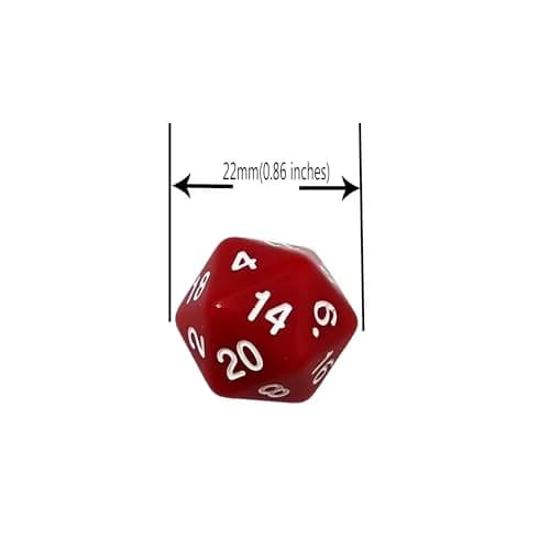 SmartDealsPro 50-Pack D20 Dice 22mm (0.86 inches) | Bulk Polyhedral Dice Set for RPGs thumbnail 3