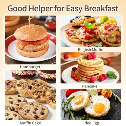 JOERSH Silicone Air Fryer Egg Mold Pan 4 Inch Jumbo 3-Cavity, 2 Pack | Non-Stick & Reusable for Breakfast Sandwiches & Hamburger Buns thumbnail 6