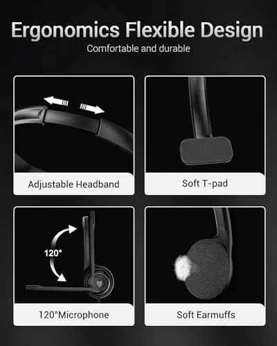NUBWO HW02 Headset with Microphone | USB C & 3.5mm, Inline Mute & Volume Control, Lightweight (60g), for PC & Mobile thumbnail 7