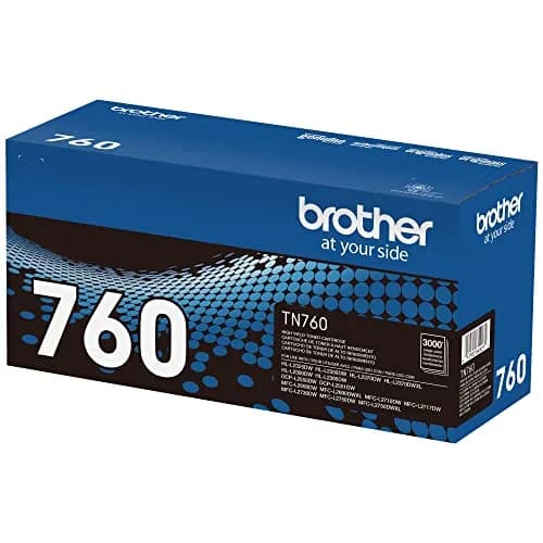 Brother Genuine TN760 High Yield Black Toner Cartridge (3-Pack) | Prints 3000 Pages Per Cartridge thumbnail 3