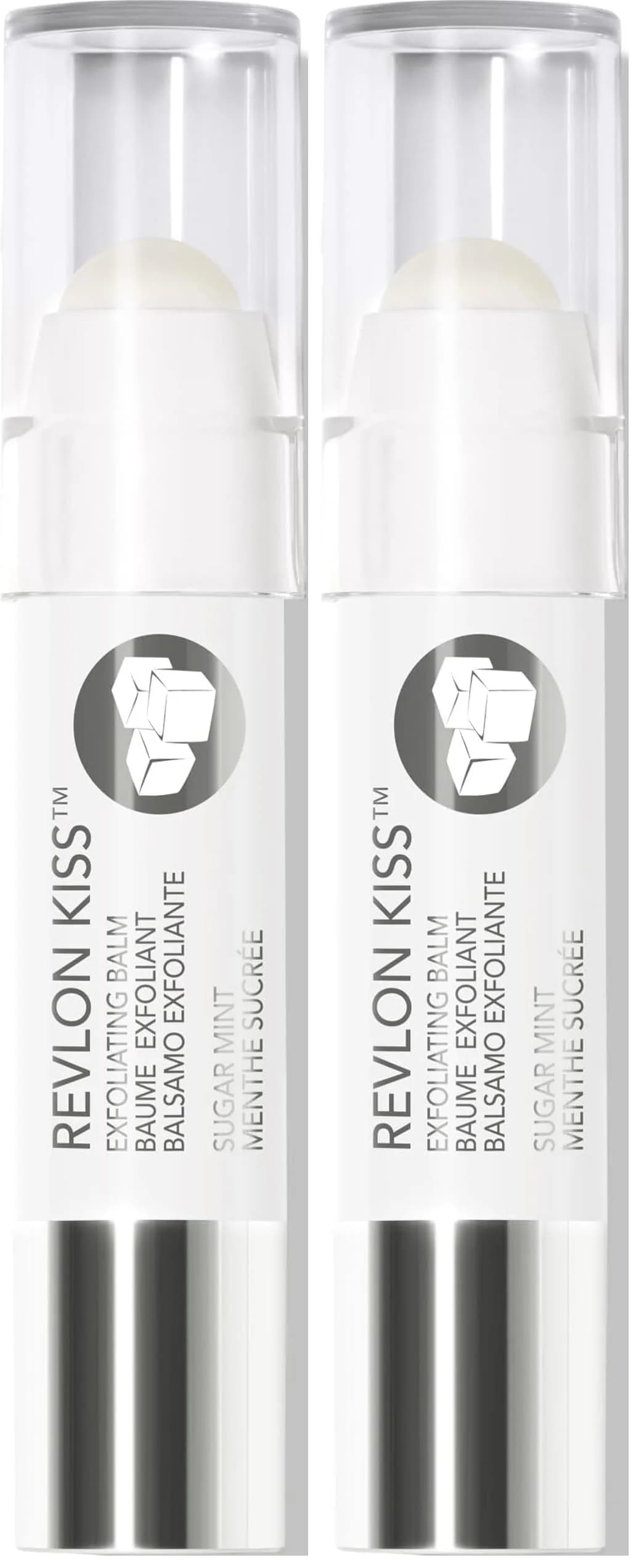 Revlon Kiss Sugar Scrub Exfoliating Lip Balm 0.09 oz Pack of 2 | 24H Hydration Mint - main product image