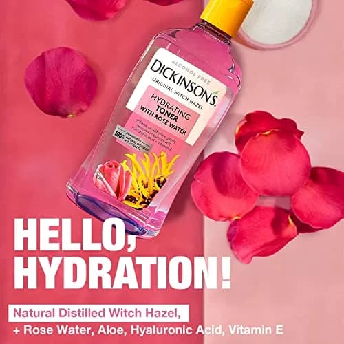 Dickinson's Witch Hazel Hydrating Toner Rosewater 16 Fl Oz | Alcohol-Free, 98% Natural Formula for Sensitive Skin thumbnail 4