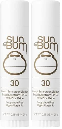 Sun Bum SPF 30 Mineral Sunscreen Lip Balm Stick | 0.3 oz (0.15 oz x 2) | Broad Spectrum UVA/UVB Protection thumbnail 1