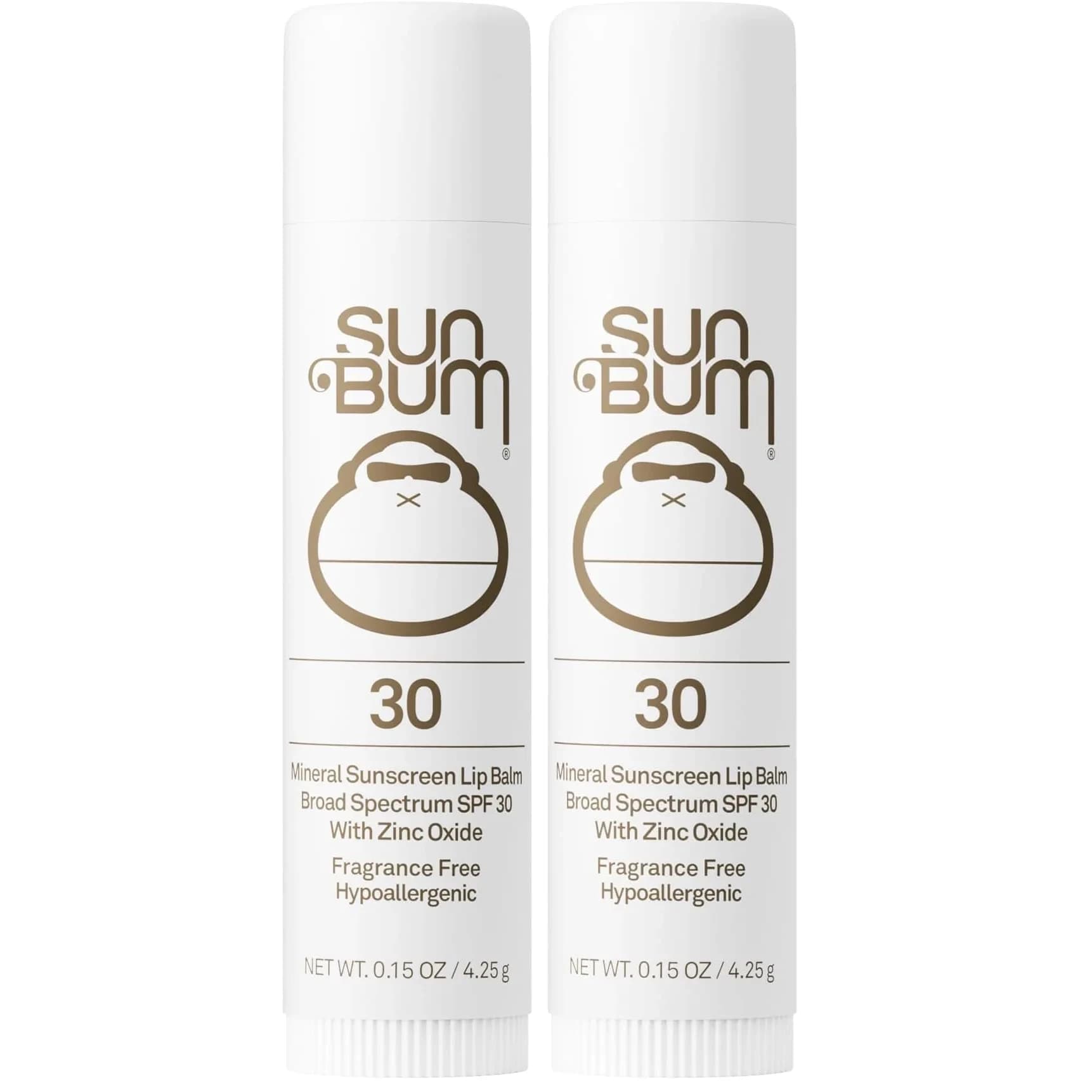 Sun Bum SPF 30 Mineral Sunscreen Lip Balm Stick | 0.3 oz (0.15 oz x 2) | Broad Spectrum UVA/UVB Protection - main product image
