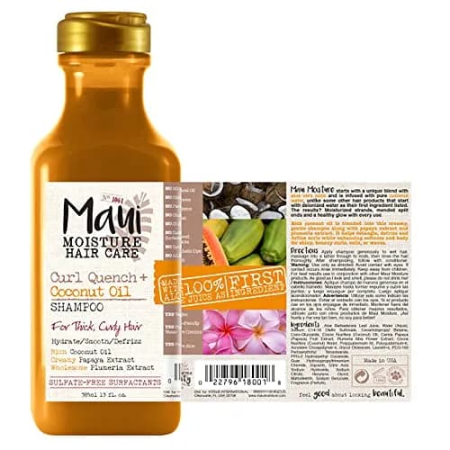 Maui Moisture Curl Quench + Coconut Oil Shampoo + Conditioner 13 Fl Oz Pack of 2 | Hydrates & Defines Curly Hair thumbnail 3