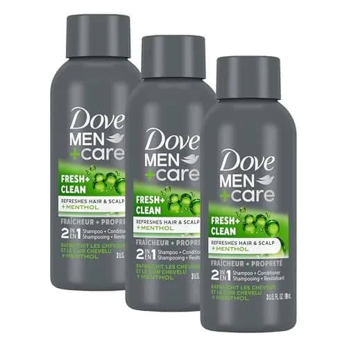 Dove Men+Care Fortifying 2 in 1 Shampoo & Conditioner 3 oz | Strengthens Thinning Hair for Active Men thumbnail 1