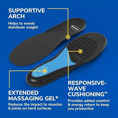 Dr. Scholl's Superior Comfort Insoles for Women | Massaging Gel | All-Day Work | Pack of 2 | Trim to Fit thumbnail 5