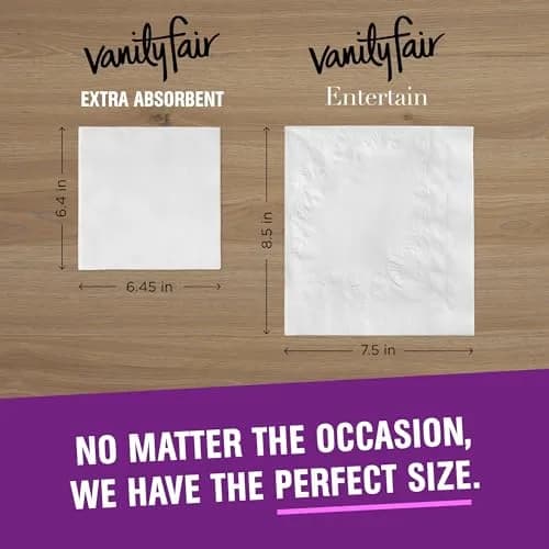 Vanity Fair Extra Absorbent Premium Paper Napkins 320 Count | Soft & Strong for Messy Meals thumbnail 4