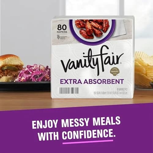 Vanity Fair Extra Absorbent Premium Paper Napkins 320 Count | Soft & Strong for Messy Meals thumbnail 8