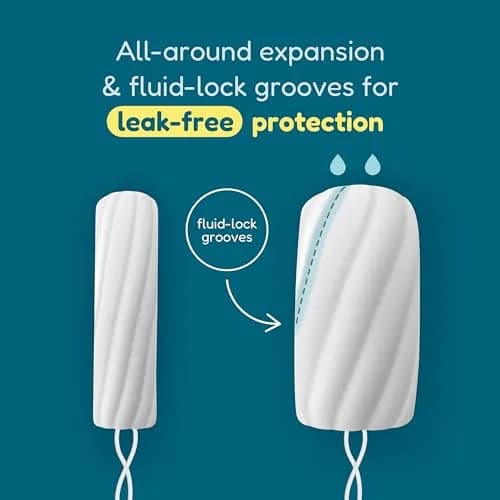 o.b. Tampons Multipack | Regular/Super/Super Plus, 80 Count (40 Count x 2 Packs) | Unscented, Non-Applicator, USA Import thumbnail 4