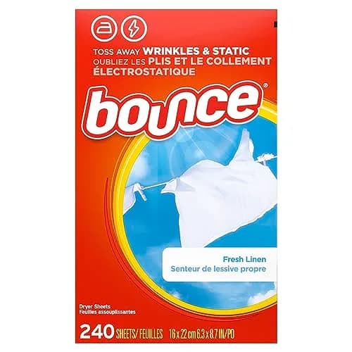 Bounce Fabric Softener Sheets Fresh Linen Scent 480 Count (2.2 kg / 4.8 lb) | Controls Static Cling & Reduces Wrinkles thumbnail 3