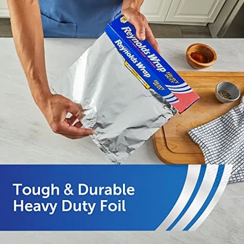 Reynolds Heavy Duty Aluminum Foil Roll 12 Inches Wide, 260 Sq. Ft. Total (Pack of 2) | Strong, Durable Foil for Grilling & Roasting thumbnail 5